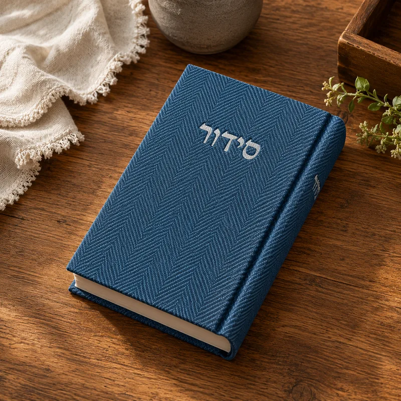 סידור מבד טוויד – כחול נייבי