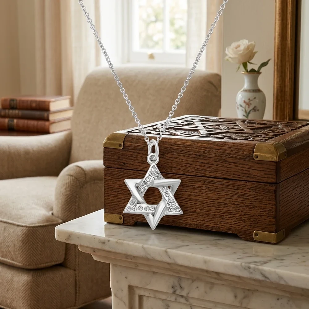 שרשרת כסף 925 עם תליון מגן דוד