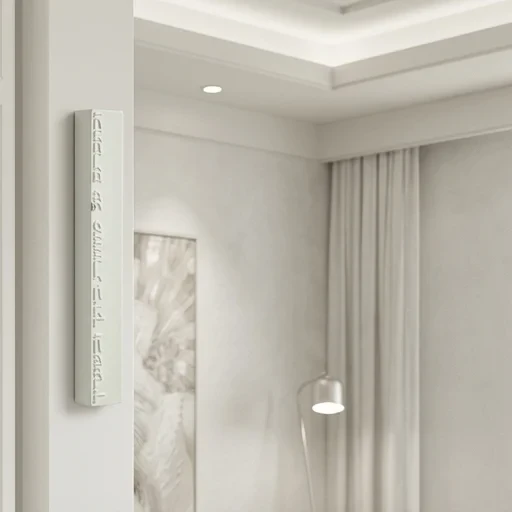מזוזת פולימר לבנה עם כיתוב ״וכתבתם על״ | 12