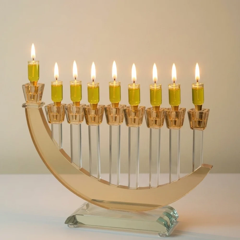 חנוכייה קריסטל מהודרת | 20 ס״מ