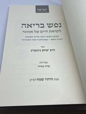 נפש בריאה הרב יצחק גינזבורג