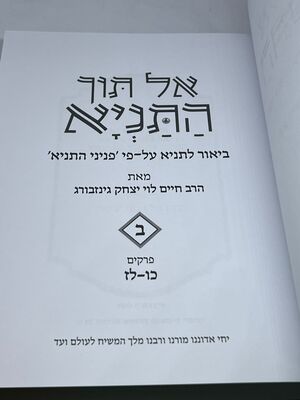 אל תוך התניא הרב גינזבורג