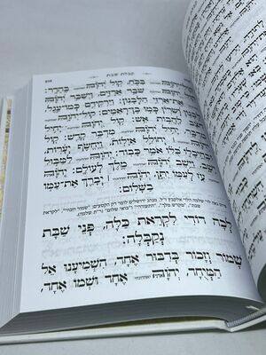 סידור עבודה שבלב לבן דמוי עור