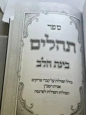ספר תהלים בינת הלב כולל תפילות על קברי צדיקים אגרת הרמב"ן וסגולות ותפילות לפרנסה