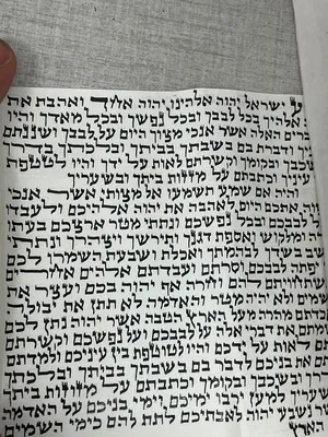 קלף מזוזה מהודר גודל 10