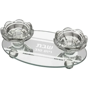 פמוטי זכוכית מהודר 17*10 ס