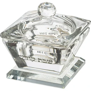מלחייה קריסטל עם מכסה 4*6 ס