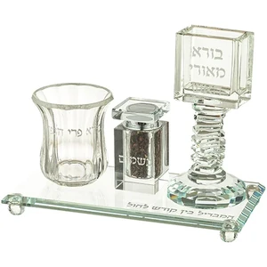סט הבדלה מהודר מקריסטל 22x11 ס