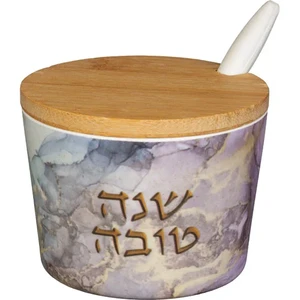 כלי לדבש מלמין "שנה טובה" – 6.5 ס"מ