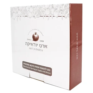 סט להגשת תפוח בדבש זכוכית בלתי שבירה 19 ס"מ