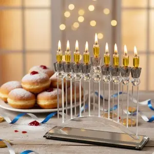 חנוכייה קריסטל מהודרת
