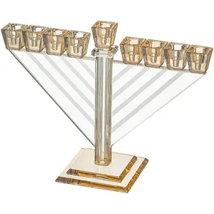 חנוכייה קריסטל מהודרת 21 ס