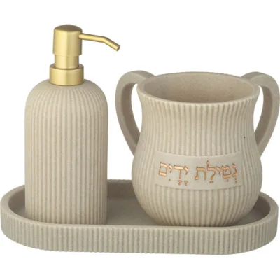 סט סבונייה עם נטלה מפוליריזן מהודר כולל מגש