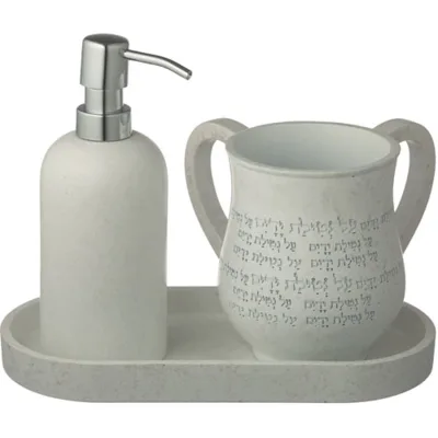 סט סבונייה עם נטלה מפוליריזן מהודר כולל מגש