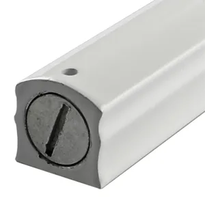 מזוזה אלומיניום 12 ס"מ בגוון כסף מט עם חורים "ש"