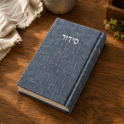 סידור מבד טוויד –כחול ג׳ינס משופשף