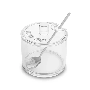 כלי לדבש אקריליק בגימור כסף | 7 ס״מ