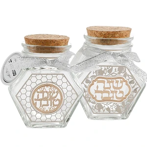 כלי לדבש מזכוכית שקופה | 8 ס״מ