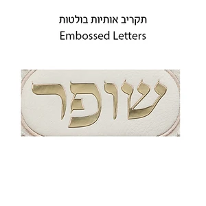 תיק לשופר עם רקמה דמוי עור | 42 ס״מ