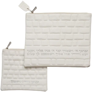 סט טלית ותפילין דמוי עור בצבע אחיד | 36 ס״מ