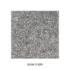 מגש זכוכית עם מראה ונצנצים בצבע כסף | 23 ס״מ