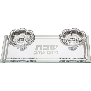 פמוטי זכוכית שקופה בעיצוב נקי | 9 ס״מ