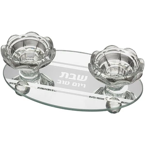 פמוטי זכוכית שקופים בעיצוב נקי | 10 ס״מ