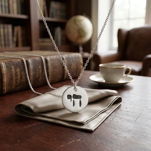 שרשרת כסף 925 עם תליון חי