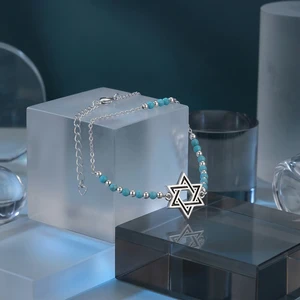 צמיד כסף 925 עם תליון מגן דוד