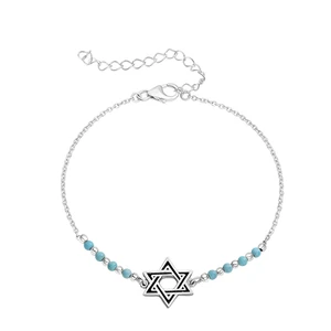 צמיד כסף 925 עם תליון מגן דוד