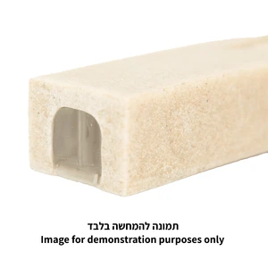 מזוזת פולימר אפור עם ש ומגן דוד חרוטים | 12
