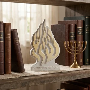 בלוק פולימר האש שלי בגווני אפור וזהב | 14.5 ס״מ