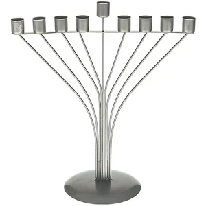 חנוכייה מוכספת לשמן חוטים חבד | 33X50 ס״מ