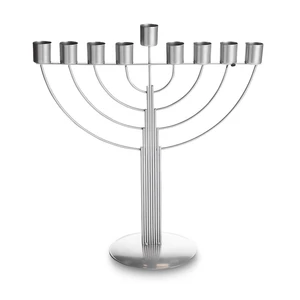 חנוכייה מוכספת לנרות חוטים חצי עגול | 30 ס״מ