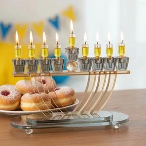 חנוכייה קריסטל מהודרת | 19X29 ס״מ