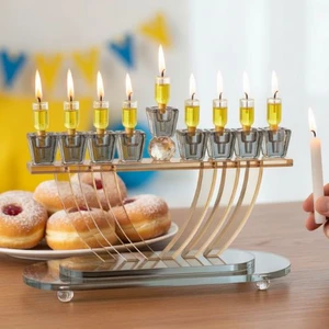 חנוכייה קריסטל מהודרת | 19X29 ס״מ