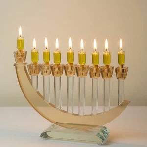 חנוכייה קריסטל מהודרת | 20 ס״מ