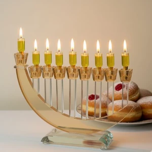 חנוכייה קריסטל מהודרת | 20 ס״מ