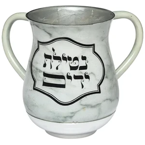 נטלה מהודרת קלה מאלומיניום בגוון שיש עם הדפסה 13ס