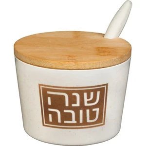 כלי לדבש מלמין "שנה טובה" – 6.5 ס"מ