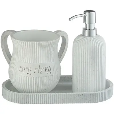 סט סבונייה עם נטלה מפוליריזן מהודר כולל מגש