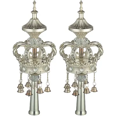 זוג רימונים כסף לספר תורה 32 ס"מ