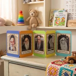 ספר תמונות רבנים לילדים מפלסטיק בצבעוניות ספרדית | 13 ס״מ