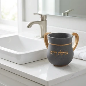 נטלה מפולימר בצבע אפור עם ידיות רחבות | 13 ס״מ