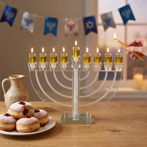 חנוכייה קריסטל מהודרת | 22X30 ס״מ