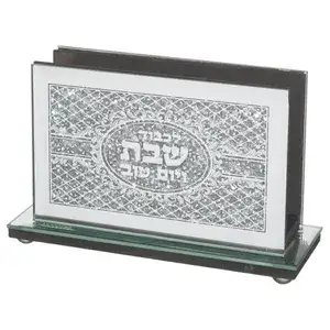 מחזיק גפרורים זכוכית עם אבנים 15*8 ס”מ